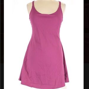 Halara Magenta Pink Criss Cross Active Dress With Easy Peezy Shorts Size Large